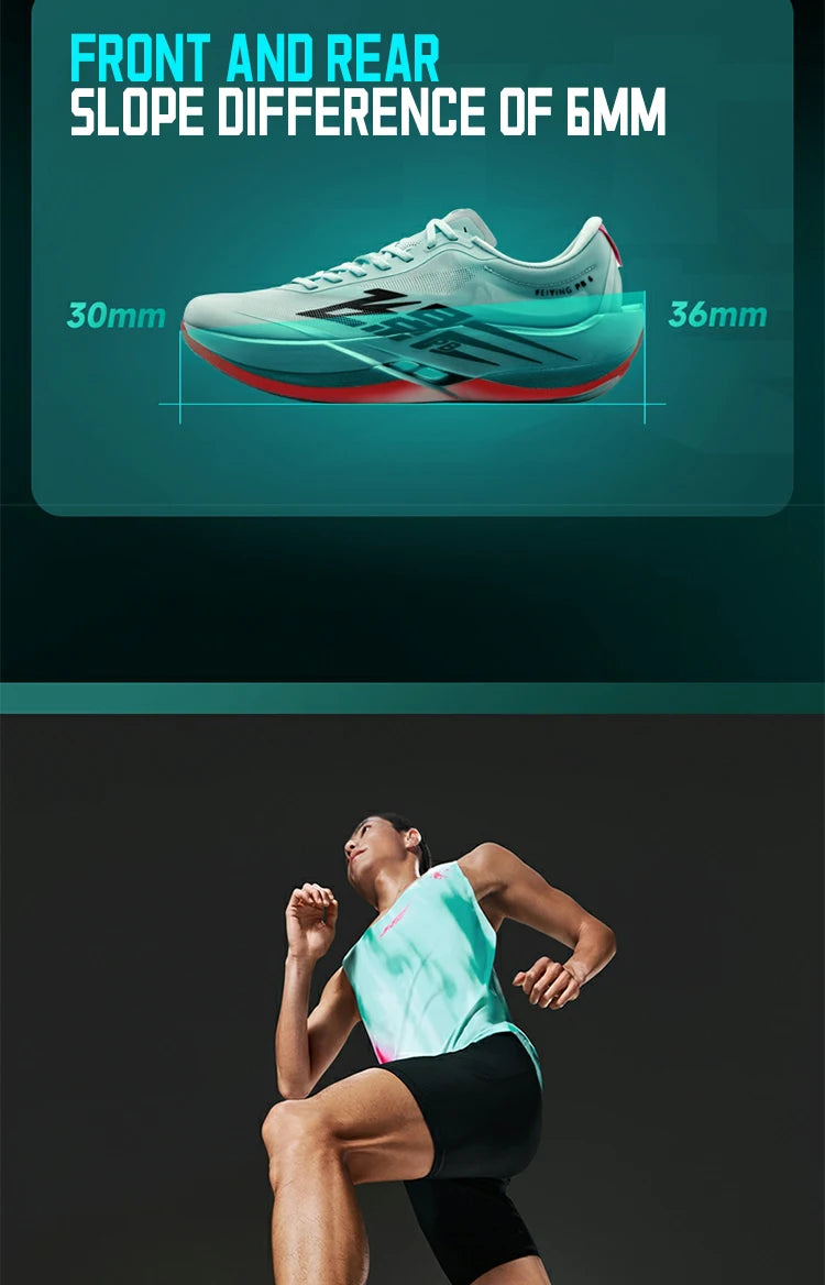 QIAODAN Feiying PB6.0 Men's Marathon Racing Running Shoes Full Palm Carbon Plate Sneakers Lightweight Sports Shoes QDB023261299