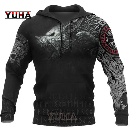Sweats com Capuz Estampados de Lobo para Homem 3D, Sweatshirts de Marca, Casacos de Qualidade, Pullover de Moda, Fatos de Treino Animal Streetwear Out