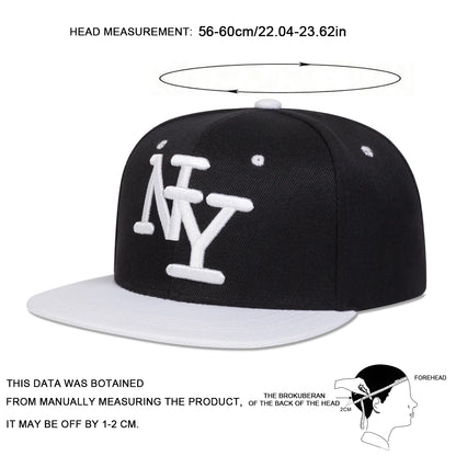 Unisex NY Letter Embroidery Hip-hop Hats Spring Autumn Outdoor Adjustable Casual Baseball Caps Sunscreen Hat Sports Cap
