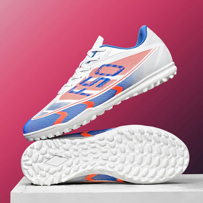 Adult TF football shoes are breathable, mesh, durable, flexible, casual, outdoor, stable, and professional football shoes