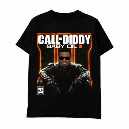 2026 men women Call of Diddy Party Brainrot Sigma T Shirt long or short sleeves