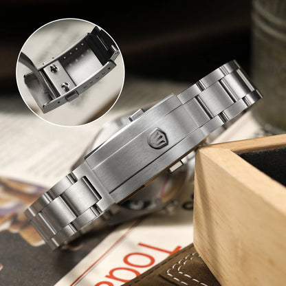 Watchdives WD1960S V2 Watch VH31 Sweep Second Movement Stainless Steel Sapphire Crystal Business Wristwatch Vintage Watches
