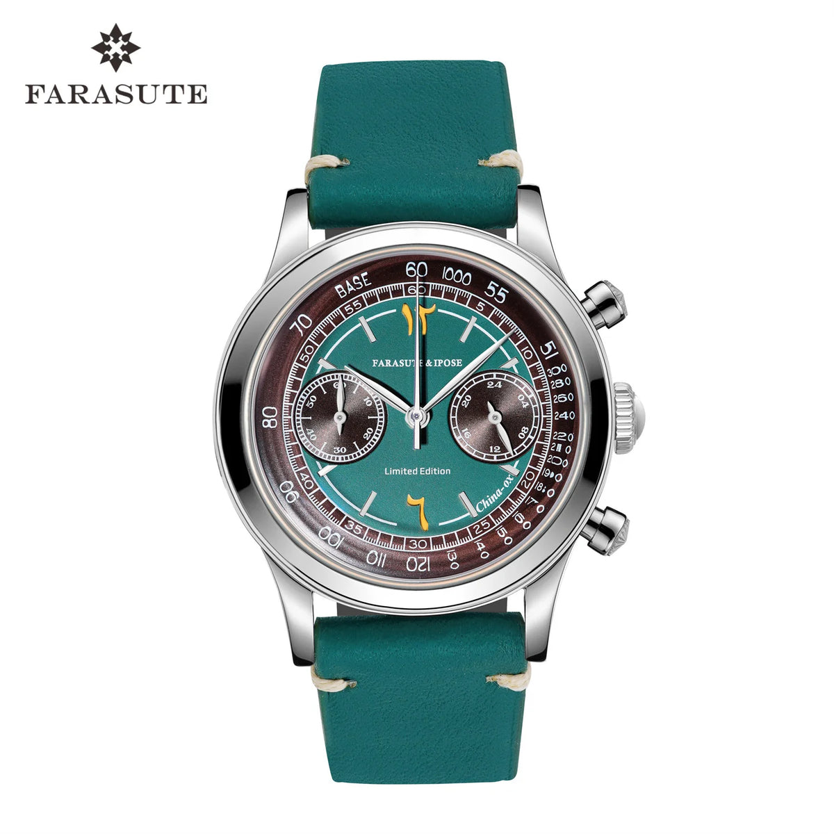 FARASUTE Retro Japan VK64 Quartz Movement Chronograph Wristwatch For Male Fashion Sapphire Sports Watches Men Clock reloj hombre