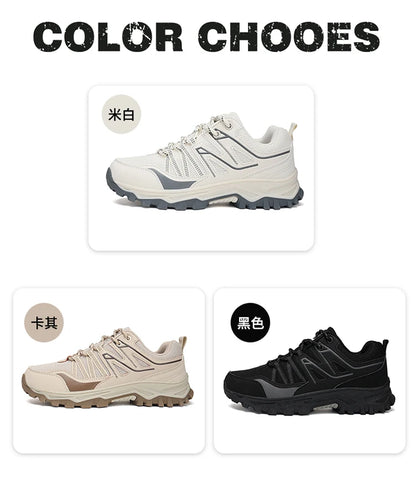 New Large Outdoor Mountaineering Shoes Men Spring and Autumn Mesh Breathable Sneaker Outdoor Travel Hiking Non slip Shoes