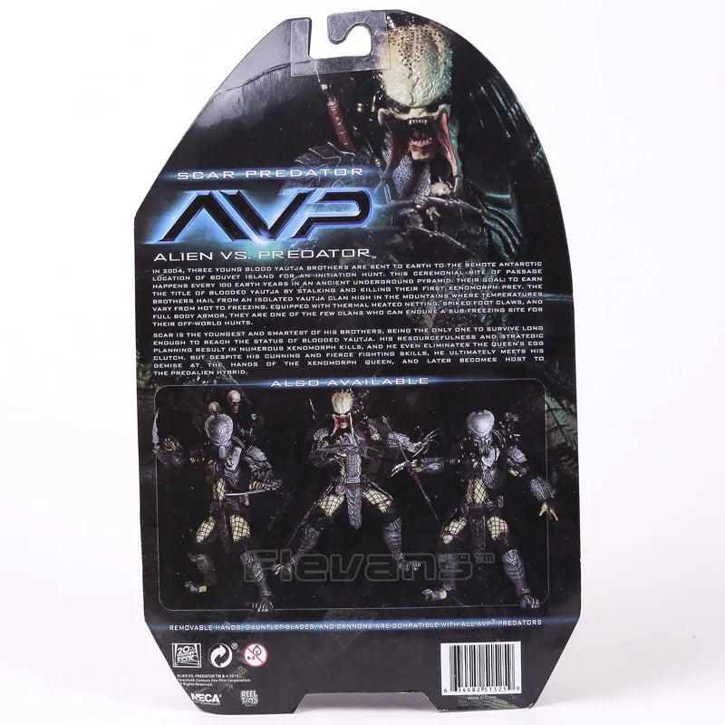 NECA AVP Alien vs. Predator Chopper Celtic Scar Predator Φιγούρα Δράσης 7" Αρθρωτό Κινητό Μοντέλο Παιχνίδι