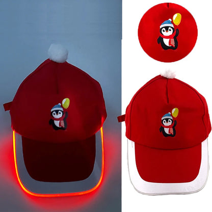 Fashion Glowing Baseball Cap LED Light Up Hiphop Hat Bar Club Props Fluorescent Hat Men Women DJ Dance Supplies Costume
