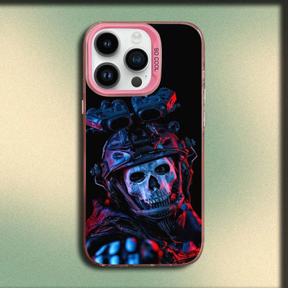 COD Call Of Duty G-Ghosts Phone Case For iPhone 16,15,14,13,12,11,Mini,Pro,MAX Pink Matte Silicone Cover