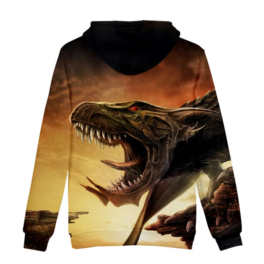 Classic Dolphins tigers wolves galloping horses animal 3D Print Hoodies Long Sleeve Sweatshirts Adult/Child Casual Pullovers