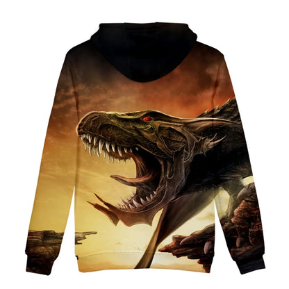 Classic Dolphins tigers wolves galloping horses animal 3D Print Hoodies Long Sleeve Sweatshirts Adult/Child Casual Pullovers