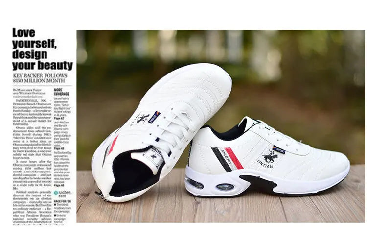 Baskets en cuir pour homme Chaussures décontractées et polyvalentes Chaussures de course d'extérieur antidérapantes Chaussures de skate tendance pour homme Zapatos Homme