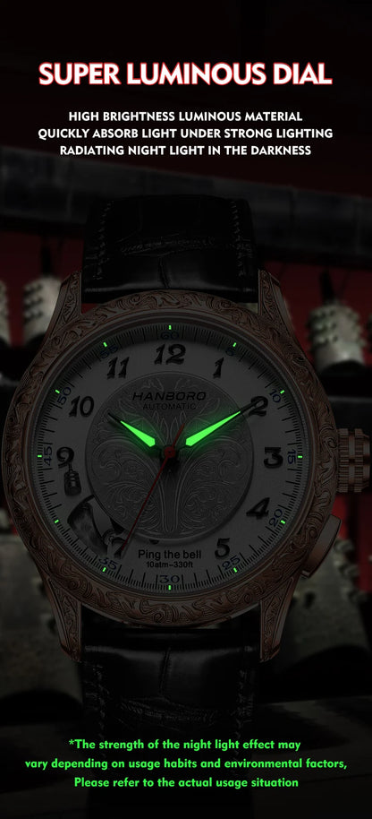 HANBORO hourly clock series men's fully automatic mechanical watch 5379
