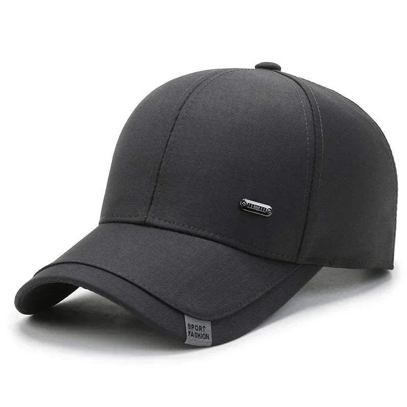 Férfi baseball sapka, kemény tetejű, tavaszi-őszi, nagy fejkerületű, pamut sapka, napvédő, apás sapka, állítható pánttal, horgászsapka