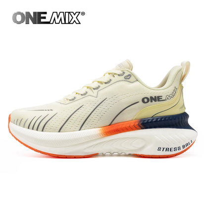ONEMIX Νέα αθλητικά παπούτσια με αντικραδασμική προστασία για άνδρες, κατάλληλα για δρομείς βαρέων αποστάσεων, με κορδόνια, αθλητικά γυναικεία, αντιολισθητικά, για εξωτερική χρήση, ανδρικά αθλητικά παπούτσια