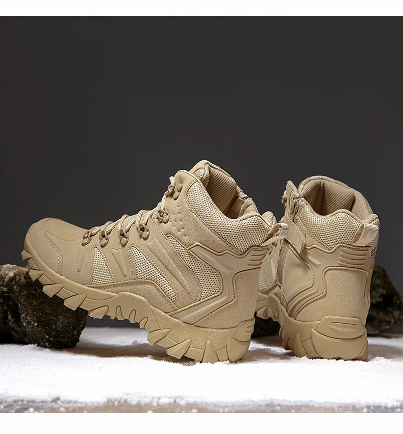 Botas Táticas de Combate Melhoradas para Homem, Calçado Outdoor de Treino, Campismo, Antidesgaste, Resposta Rápida, Caminhada, Pesca e Caça
