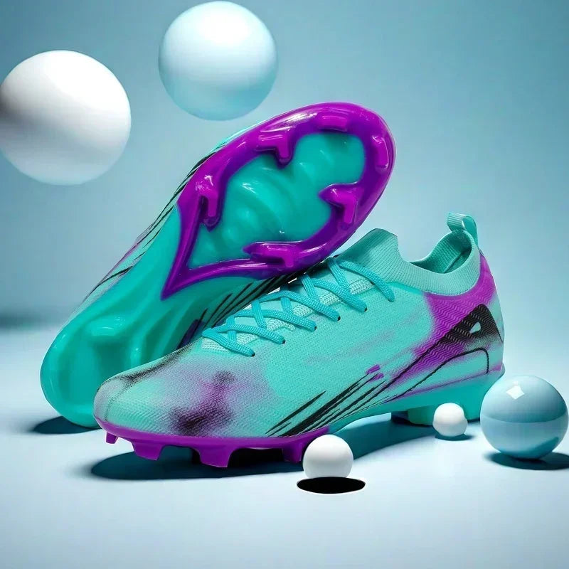 New Men Football Boots Match Soccer Shoes FG Ultralight Drop Shipping Training Shoes Cleats Outdoor Soccer Non-Slip Long Spikes