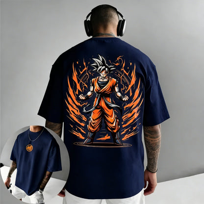 Dragon Ball Anime Goku Printed Cotton T-shirt 2026 Harajuku Men and Women Summer New Large Loose Casual Short Sleeve Top