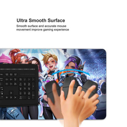 Tapete de Rato Gaming XXL HYBXAXC Sexy Anime Girls em Borracha Macia para Laptop, Escritório, Computador, Overwatch e Teclado