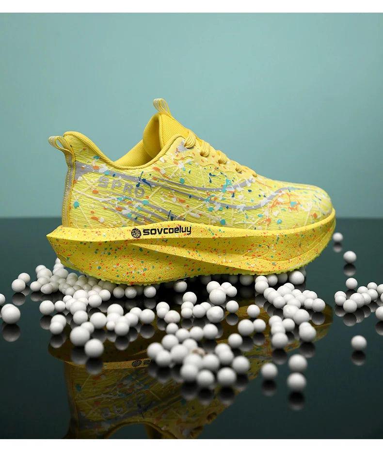 Running Shoes Carbon Board 2026 Marathon Cushion Men Sports Breathable Lightweight Women Comfortable Athletic Nonskid Sneakers