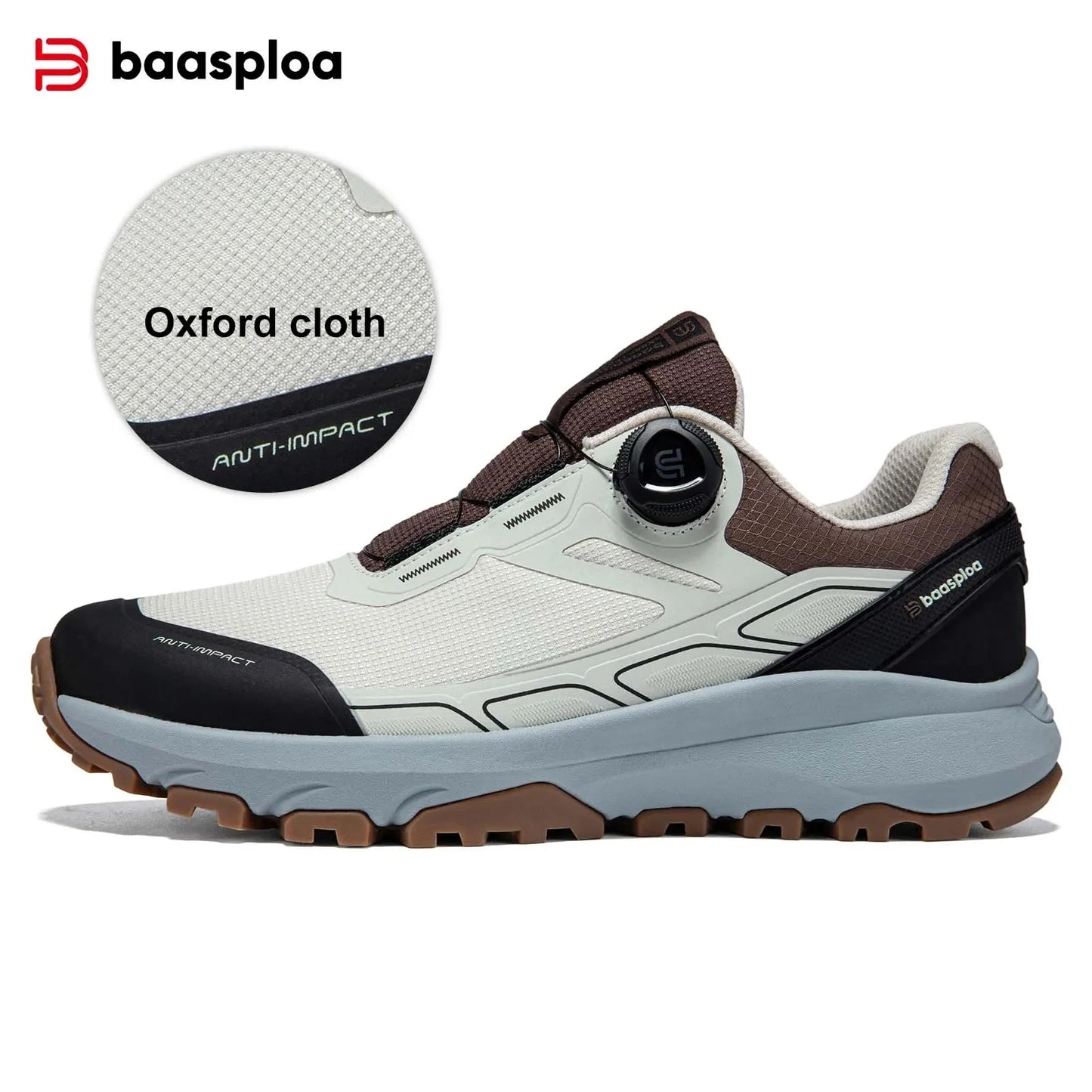 Baasploa Men Hiking Sneakers Brand High Quality Trekking Climbing Shoes Male Rotating Button Luxury Designer Outdoor Sneakers