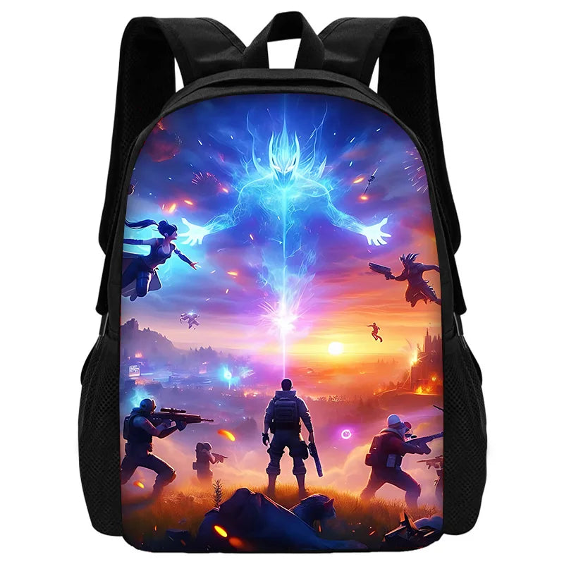 Hot Game Shooting Fortnites Child School Backpack With Shoulder Bag Pencil Bags School Bags for Boys Girls Best Gift