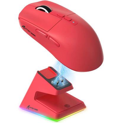 ATTACK SHARK X6 Superlight Gaming Mouse with Charging Dock, 49g Wireless Gaming Mouse, PixArt PAW3395 Sensor, Tri-Mode BT/2.4G/Wired, 26000 DPI