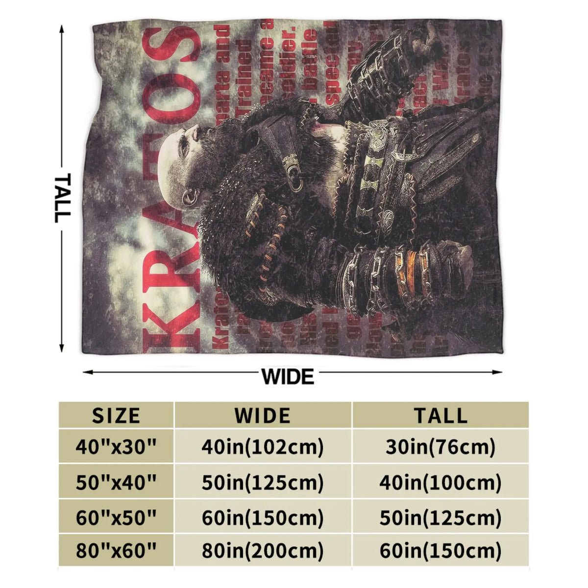 Super Soft Blanket Travel Office God of War Game Gamers Kratos Throw Blanket  Flannel Bedspread For Outdoor Sofa Bed Cover