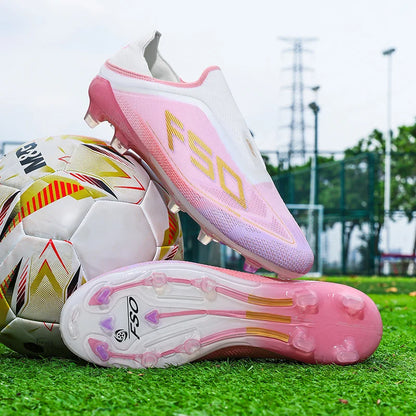 Nuove scarpe da calcio da uomo per futsal e outdoor, sneakers da partita su erba antiscivolo, scarpe da calcio di alta qualità con tacchetti, modello alto leggero best-seller