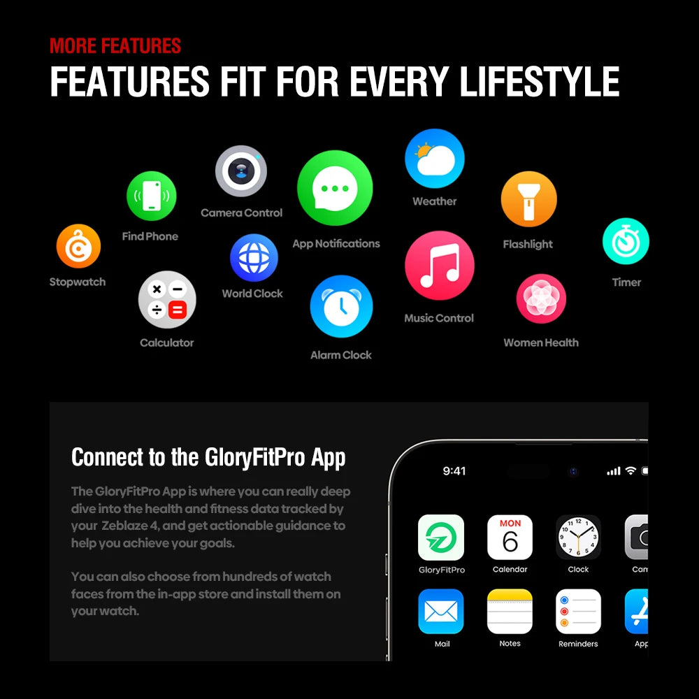NEW Zeblaze Stratos 4 GPS Smart Watch 1.43 AMOLED Display Built-in Compass Barometric Altimeter Flashlight Voice Call Smartwatch
