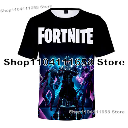 Summer T-shirt Raven Ultima Knight F-Fortnite T Shirt 3D Print Banana Peely Men's Tee Battle Royale Game Tops Birthday Gifts