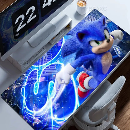 Anime Sonic The Hedgehog Mouse Mat Desk Mat With Pad Gaming Accessories Prime Gaming XXL Keyboard Pad Padding Mat