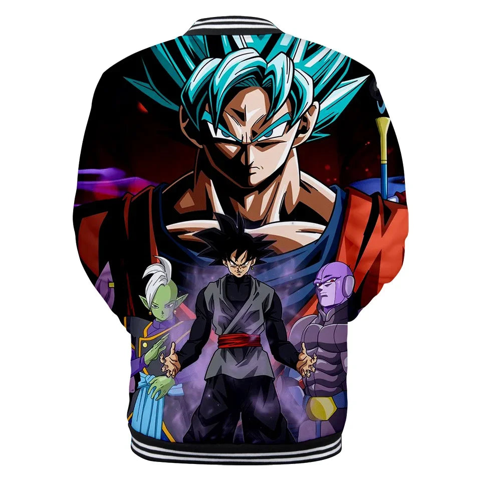 Dragon Ball Streetwear Baseball Uniform for Man Women Son Goku Adults Costumes Jackets Spring Fall Coat Cardigan Sweatshirt Gift