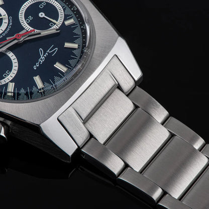 Sugess S419 Series 37mm Original Swanneck Movement Chronograph Master Mens Watch Mechanical Wristwatch Dome Sapphire Crystal New