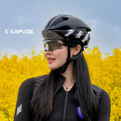 KAPVOE Outdoor Photochromic Cycling Sunglasses Men Road Driving Bike Glasses Sports Hiking Women Bicycle Cycling UV400 Goggles