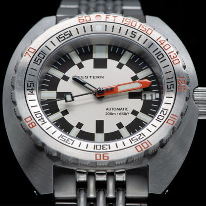 SEESTERN Men Diving Watch Automatic Luminous Date Waterproof Turn Bracelet Wristwatches Retro SUB300T Mechanical Sapphire Glass