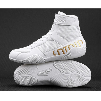 New Men's Large Wrestling Shoes Mesh Breathable Boxing Shoes Anti slip Wear Resistant Sneaker Fashionable Casual High Sport Shoe