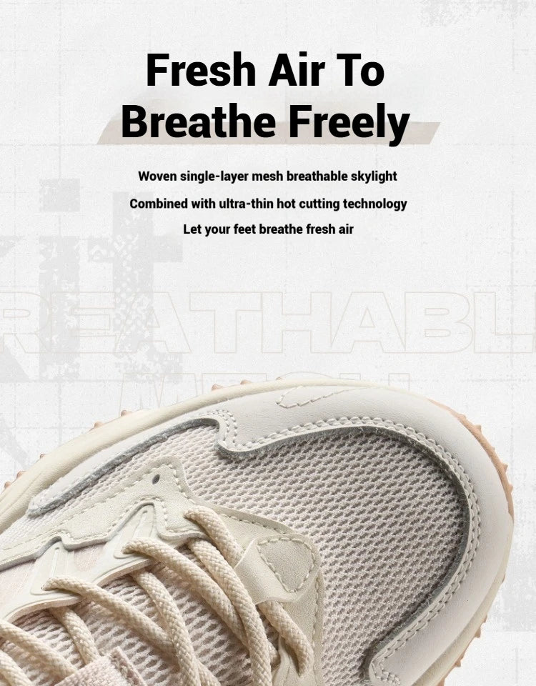 Xtep casual shoes 2025 spring and summer lightweight sports shoes with thick sole, fashionable street style sneakers 875319320004