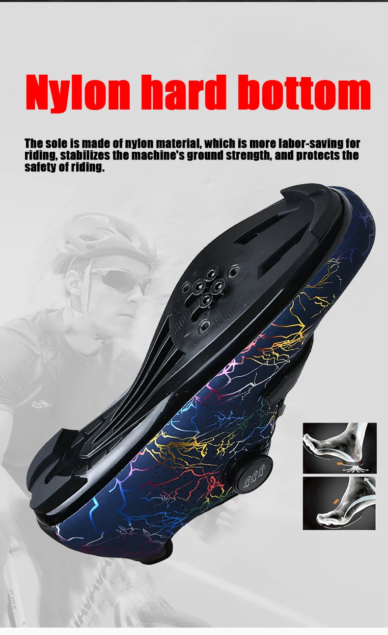 New Cycling Shoes Men Self-Locking Road Cycling Shoes Outdoor Mountain Cycling Sports Shoes Women Indoor Spinning Cycling Shoes