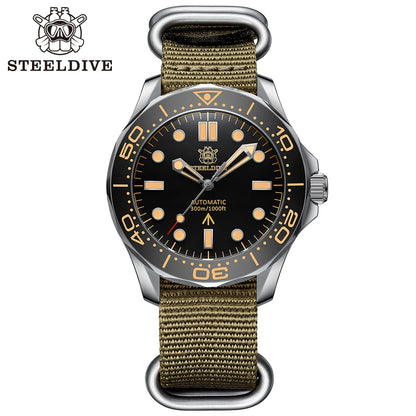 STEELDIVE SD1957 Best Seller 42MM Ceramic Bezel 300M Waterproof Super Luminou Sapphire Glass NH35 Automatic Men Dive Watch