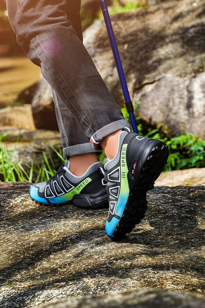 Hiking Shoes Men's Outdoor Rubber-Soled Non-Slip Tactical Training Shoes Lightweight Comfortable Hiking Travel Sports Shoes Men