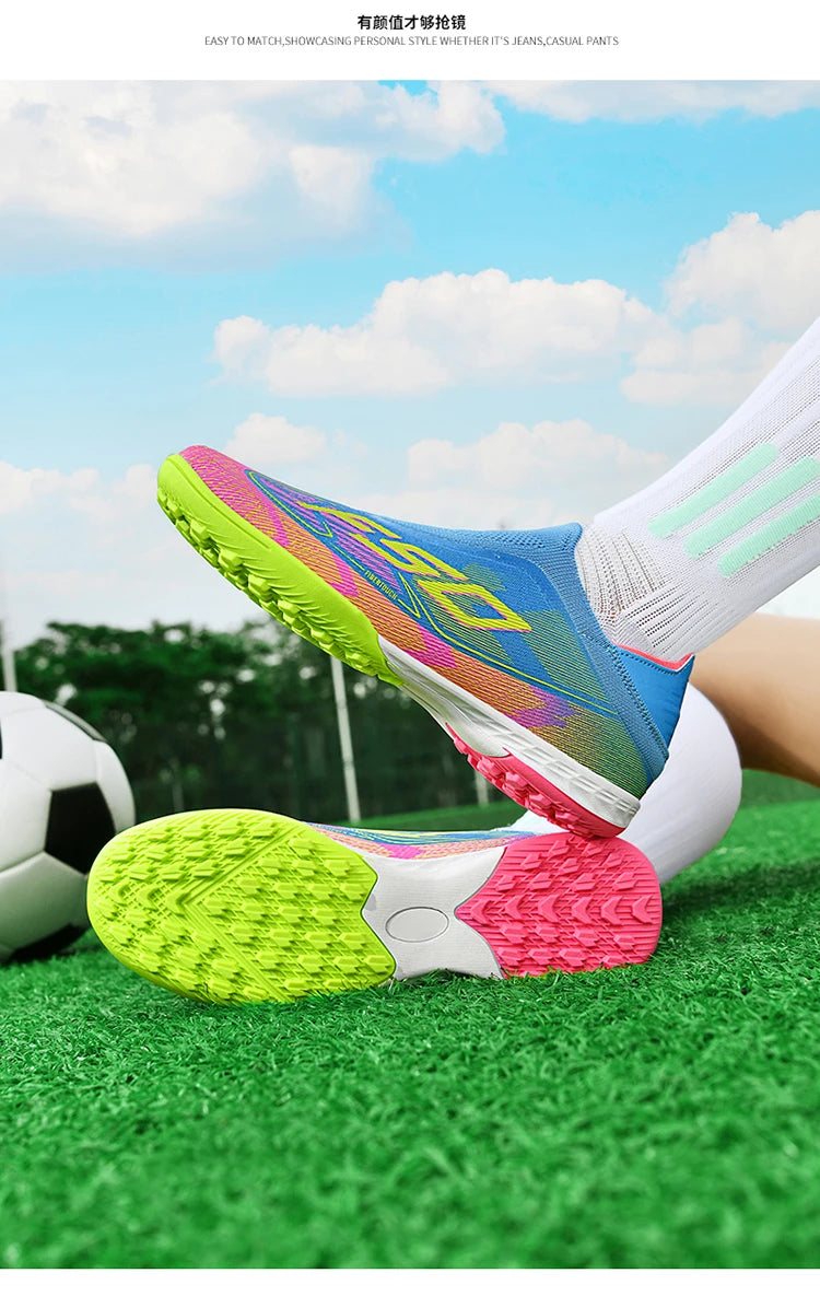 Men Soccer Shoes Cleats FG/TF Professional Original Women Football Boots Society Grass Indoor Training Unisex Non Slip Sneakers