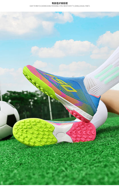 Men Soccer Shoes Cleats FG/TF Professional Original Women Football Boots Society Grass Indoor Training Unisex Non Slip Sneakers