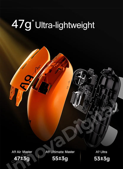 ATK Dragonfly A9 Ultimate bezdrôtová herná myš A9 Air PAW3950 ultraľahká ergonomická e-športová myš pre hráčov FPS CSGO A9 Ultra