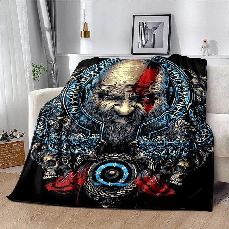 29 Style Kratos God of War Games Cartoon Blanket,Soft Throw Blanket for Home Bedroom Bed Sofa Picnic Travel Office Cover Gifts
