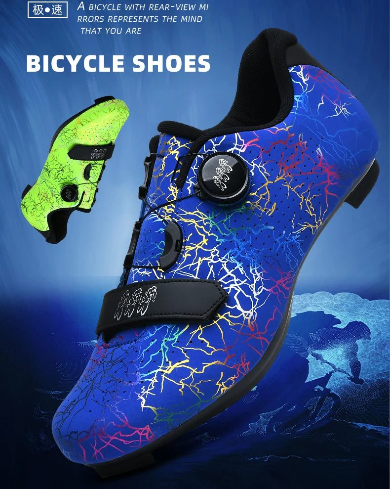 New Cycling Shoes Men Self-Locking Road Cycling Shoes Outdoor Mountain Cycling Sports Shoes Women Indoor Spinning Cycling Shoes