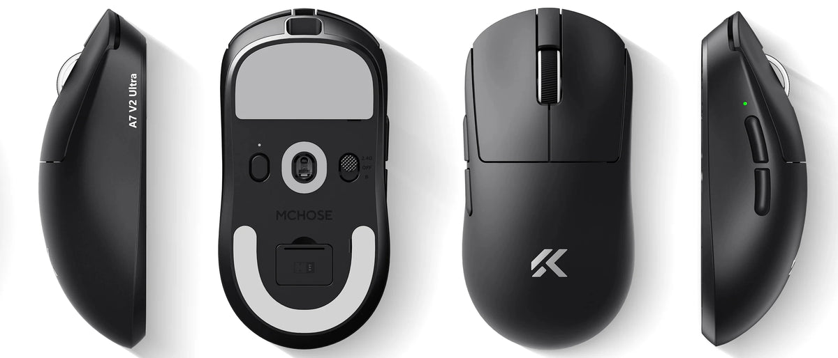 MCHOSE A7 V2 Lightweight Wireless Gaming Mouse, PAW3950 Sensor, Dual 8000Hz Polling Rate, 42,000 DPI Esports Gaming Mouse for PC & Office