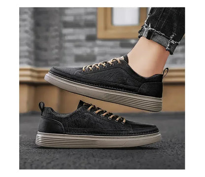 Classic Men's Sneakers Platform Slip on Casual Shoes for Men Leather Sneakers New Comfort Flat Shoes Spring Men's Loafers Shoes