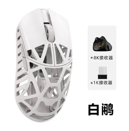 Rato gaming profissional Wlmouse Mini Pro leve em liga de magnésio, sem fios com três modos, taxa de polling 8K, PAW3950, DPI30000