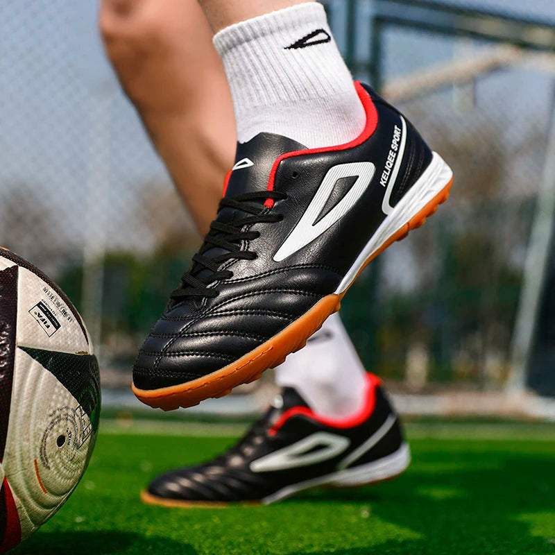 Hot Sale Best-selling Unisex Youth Football Boots Turf Cleats Anti-slip Breathable Leather Upper Lightweight Durable Soccer Trai