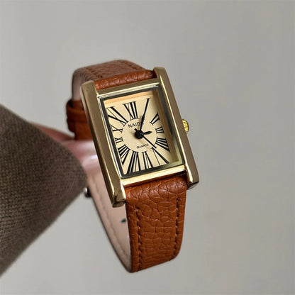 Hot Sale Women Watch Fashion Leather Strap Quartz Wristwatches Luxury Roman Dial Girl Ladies Gift Watch Relojes Para Mujer