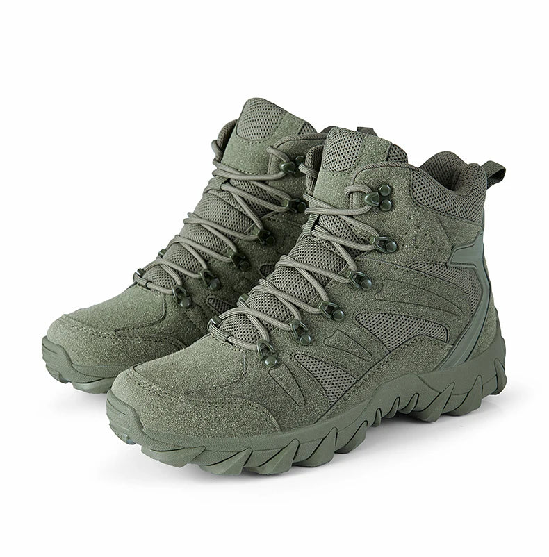 Botas Táticas de Combate Melhoradas para Homem, Calçado Outdoor de Treino, Campismo, Antidesgaste, Resposta Rápida, Caminhada, Pesca e Caça